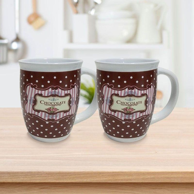 Set De 2 Mugs Bajos Chocolate - Toscana