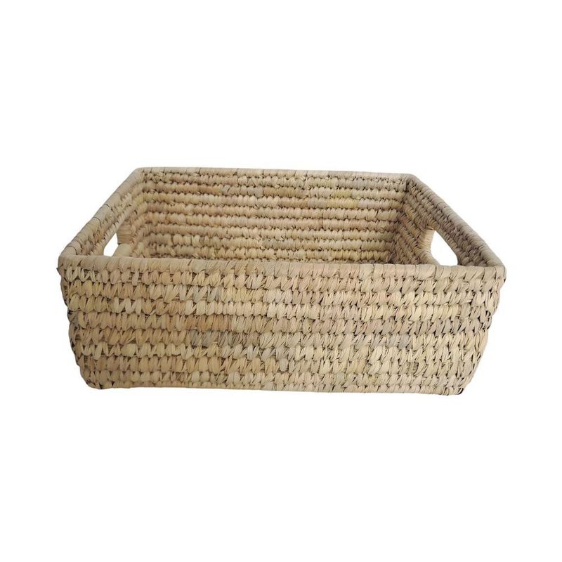 Set de 3 Canastas Rectangulares Tejido Natural Decorativo