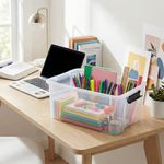 Caja Organizadora Ultra con Clip 17 L Transparente con Tapa Blanca