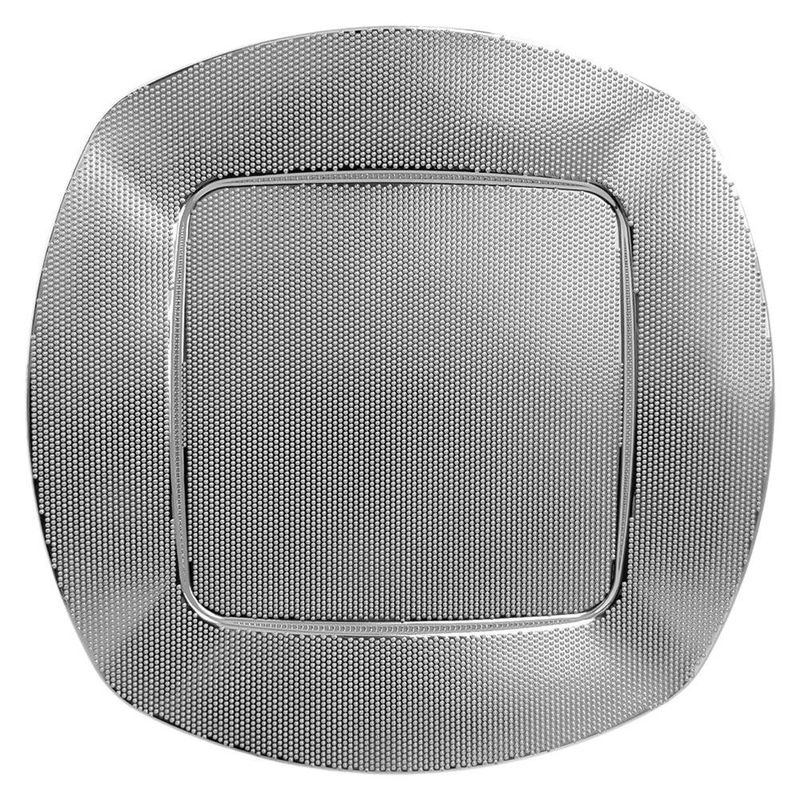 Plato Base de 33 x 33 cm Color Plateado