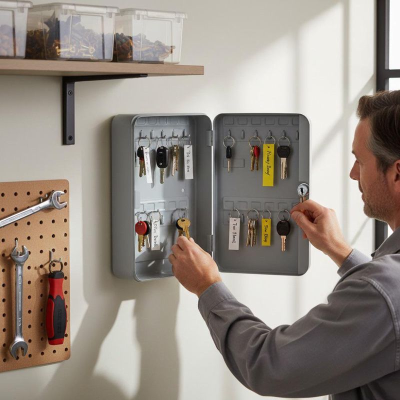 Caja para Llaves con 36 Ganchos