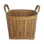 Set de 3 Canastas Cuadradas con Asas Tejido Oscuro