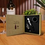 Abridor de Botellas en Caja Tipo Libro 3 Pzas 16.5x14.5x4 Cm