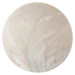 Individual Redondo de 38 cm Color Dorado con Diseño de Hojas