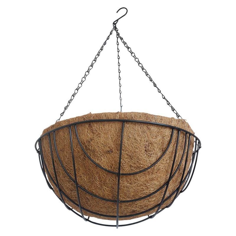 Maceta Colgante de 12 plg con Forro de Fibra de Coco