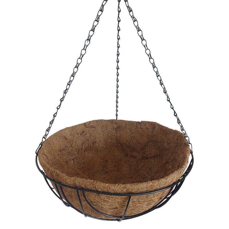 Maceta Colgante de 12 plg con Forro de Fibra de Coco