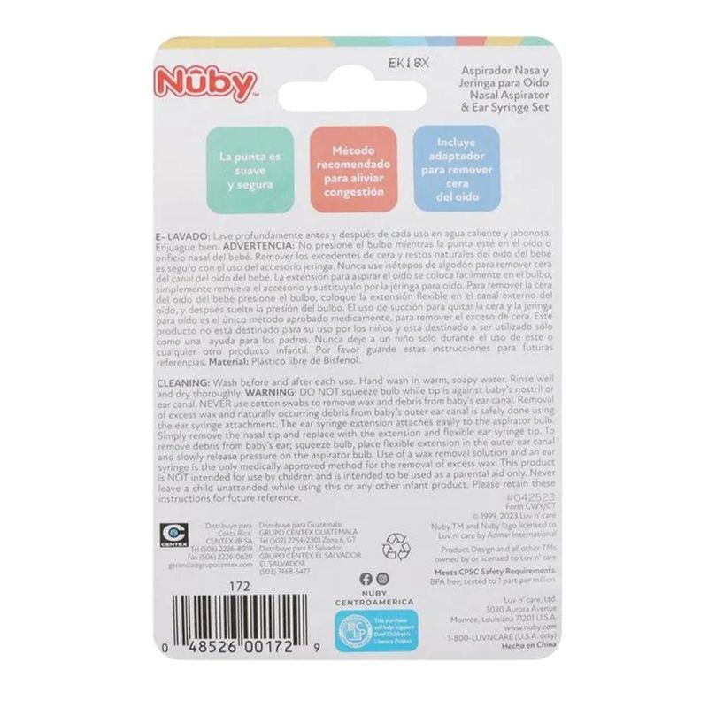 Juego De Asp.Nasal/Oido - Nuby