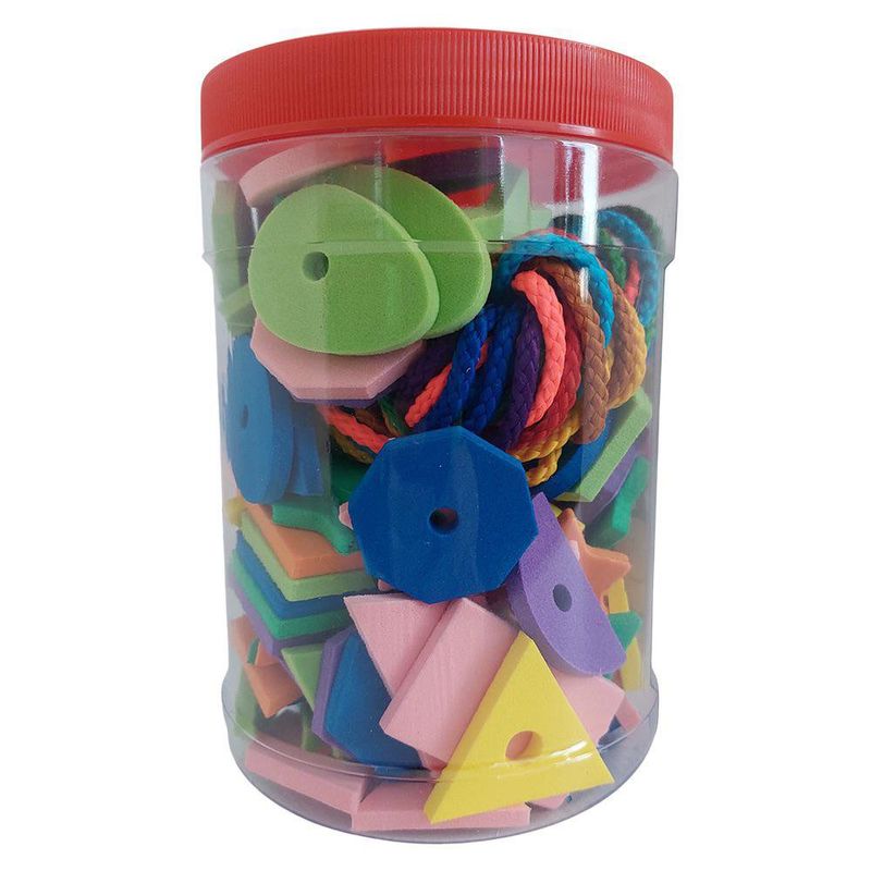 Juego Enlaces Grande con Figuras de Espuma y Cintas Multicolor