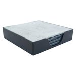 Set de 4 Porta Vasos Mármol con Base Color Negro