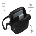 Bolso Crossbody Porta Tablet de 10 Plg Drill Negro