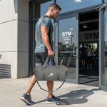 Bolsa Deportiva Tipo Duffel para Gimnasio y Viaje con Correa Color Gris