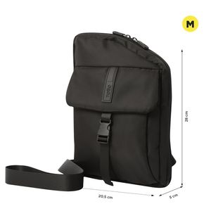 Bolso Mediano Crossover Porta Tablet 10 Plg TTB Color Negro