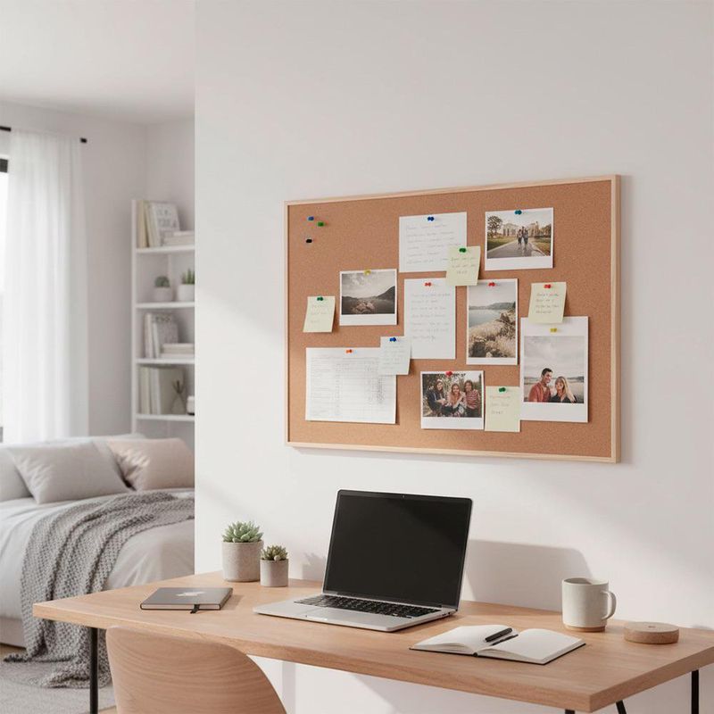 Pizarra de Corcho de 80 x 120 cm