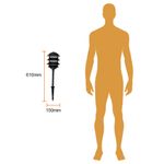 Farol de Poste IP44 Negro