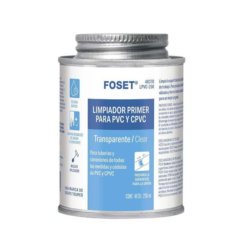 Limpiador Primer para PVC y CPVC de 250 ml Color Transparente