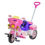 Motocicleta Infantil Tipo Triciclo Color Rosa con Empujador
