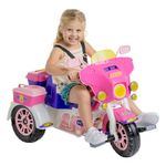 Motocicleta Infantil Tipo Triciclo Color Rosa con Empujador