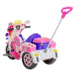 Motocicleta Infantil Tipo Triciclo Color Rosa con Empujador