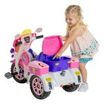 Motocicleta Infantil Tipo Triciclo Color Rosa con Empujador