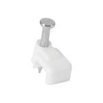 Grapa Blanca con Clavo de 5 mm 20 Unidades para Cable Plano