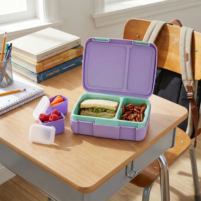 Lonchera Infantil Skip Hop Bento con Compartimentos Diseño Seashell