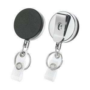 Llavero Clásico Retráctil Heavy Duty Color Negro