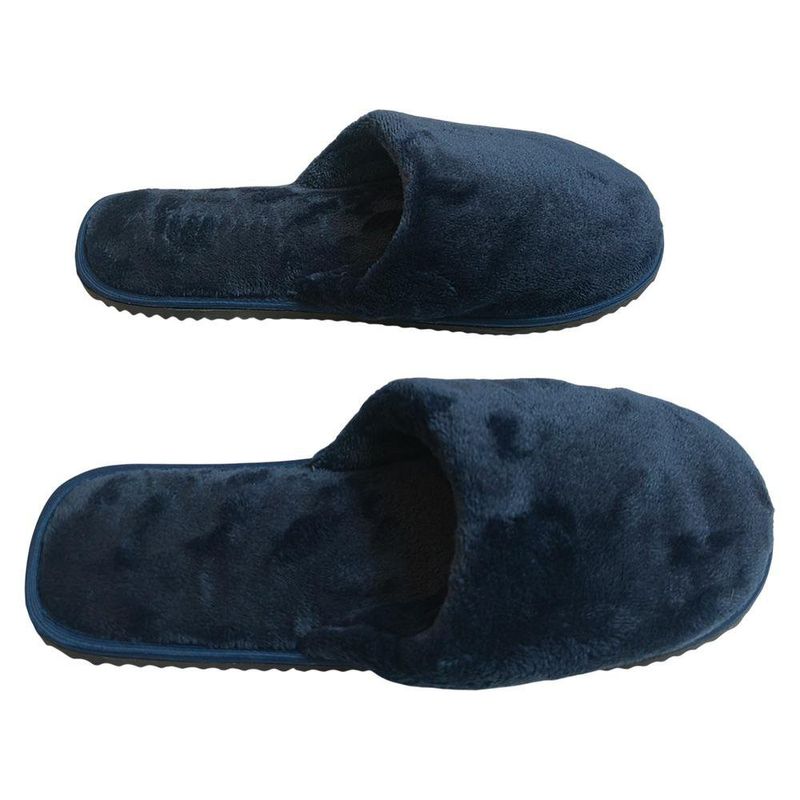 Pantuflas Afelpadas Color Azul
