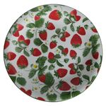 Plato para Cena con Diseño de Fresas de 10.5 Plg