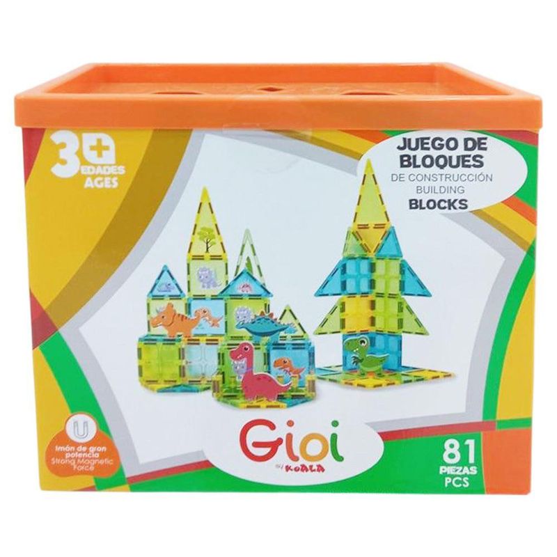 Set de 81 Bloques Magnéticos Dino Mundo