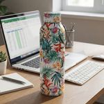 Pachón Quokka de Acero Inoxidable de 510 ml Diseño Orquídeas