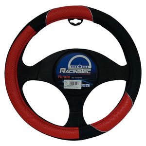 Cubre Volante Premium Racingtec Color Negro con Rojo