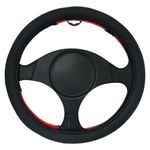 Cubre Volante Premium Racingtec Color Negro con Rojo