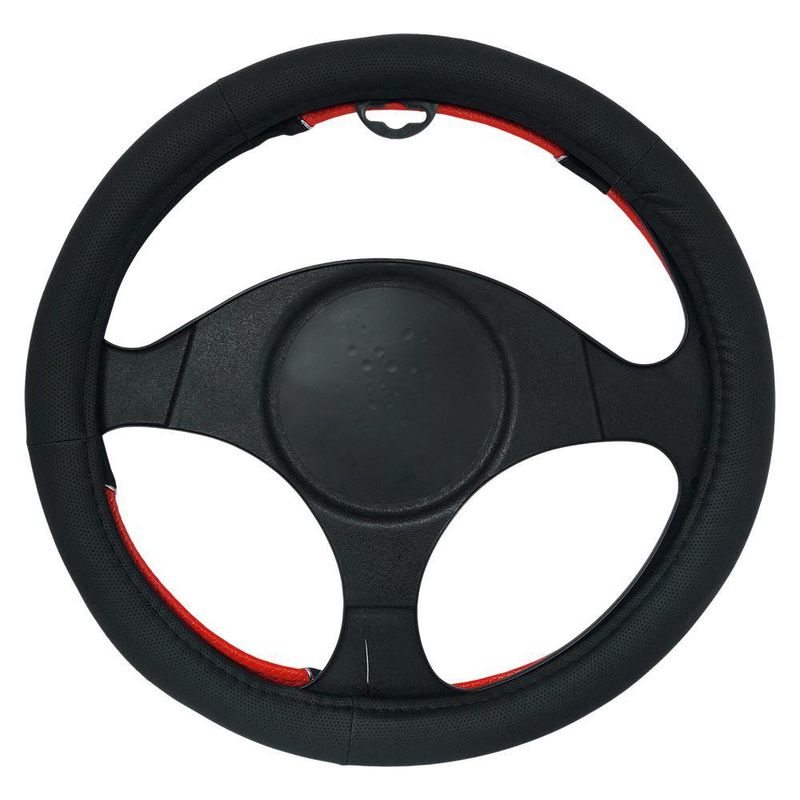 Cubre Volante Premium Racingtec Color Negro con Rojo
