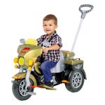 Motocicleta Infantil Tipo Triciclo Color Negro con Empujador