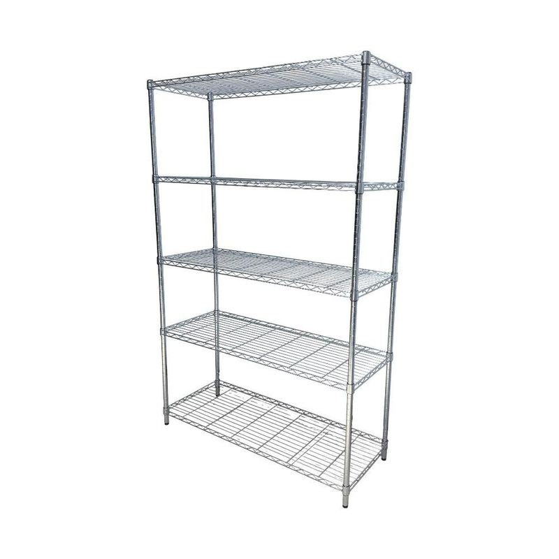 Estante Cromado de 5 Niveles de 45 x 120 x 190 cm 1750 lb