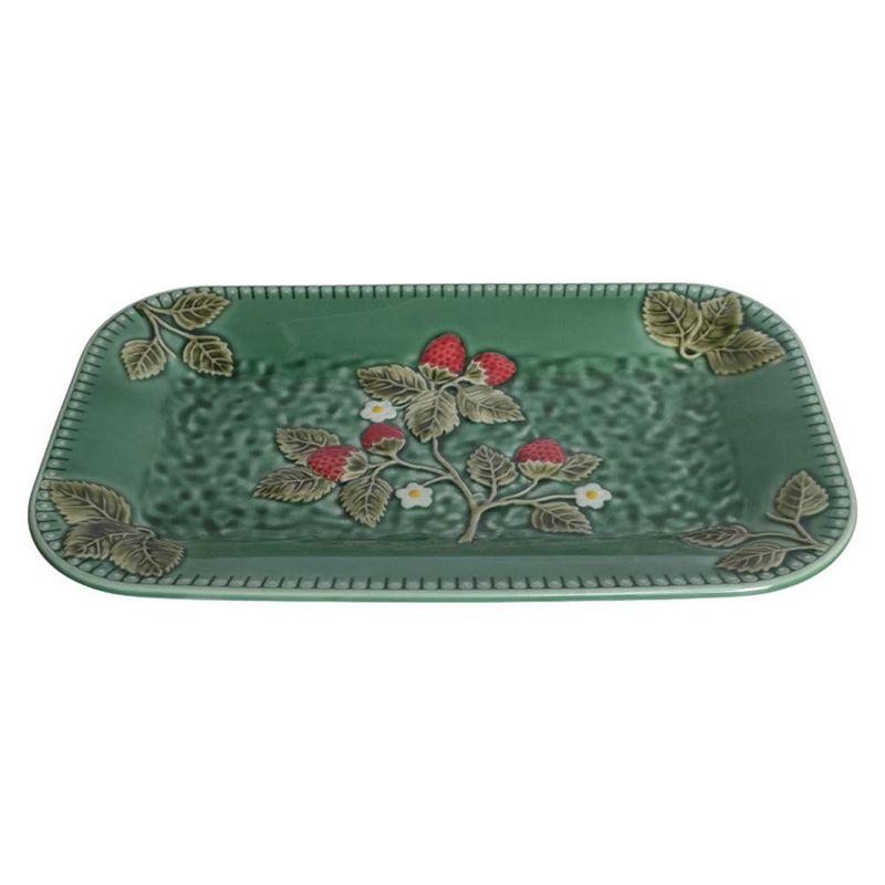 Bandeja Rectangular con Diseño de Fresas