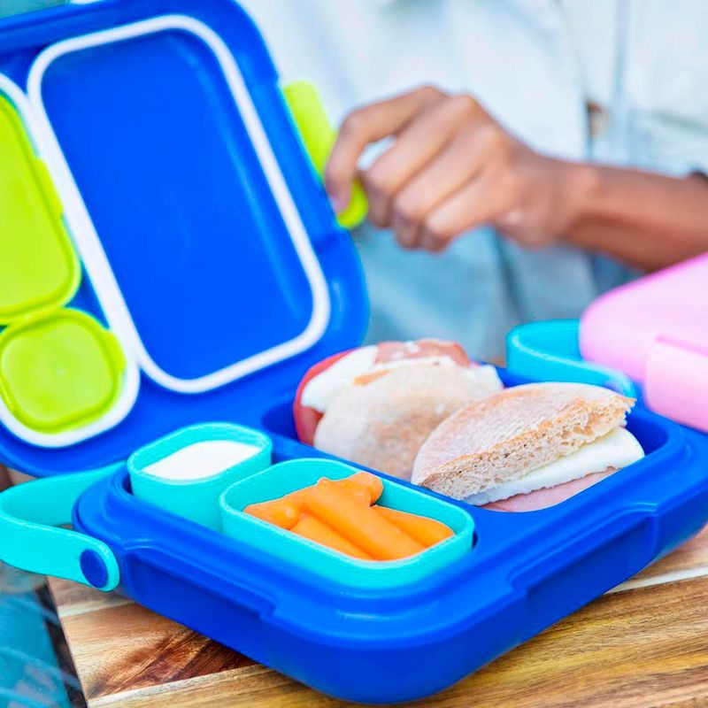 Lonchera Infantil Zoku Neat Bento con Compartimentos Color Azul