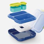 Lonchera Infantil Zoku Neat Bento con Compartimentos Color Azul