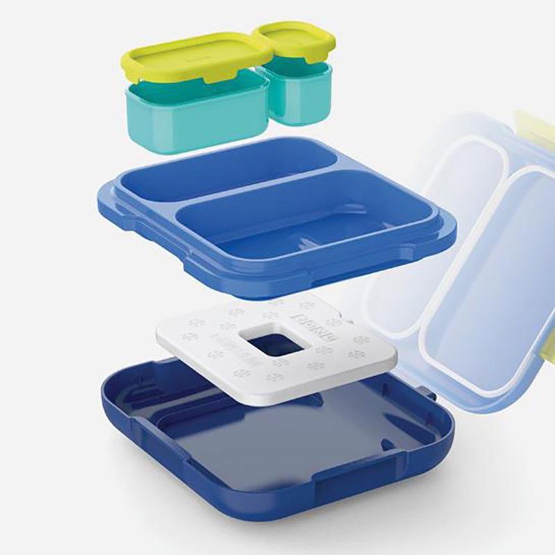 Lonchera Infantil Zoku Neat Bento con Compartimentos Color Azul