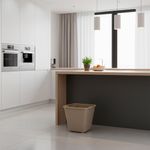 Basurero Sistema Abierto sin Tapa de Plástico Beige 7.5 L