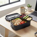 Lonchera Bento Desmontable Midi con Compartimentos Color Negro Nórdico