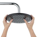 Cabeza de Ducha Redonda Kouta de 25 cm Color Negro