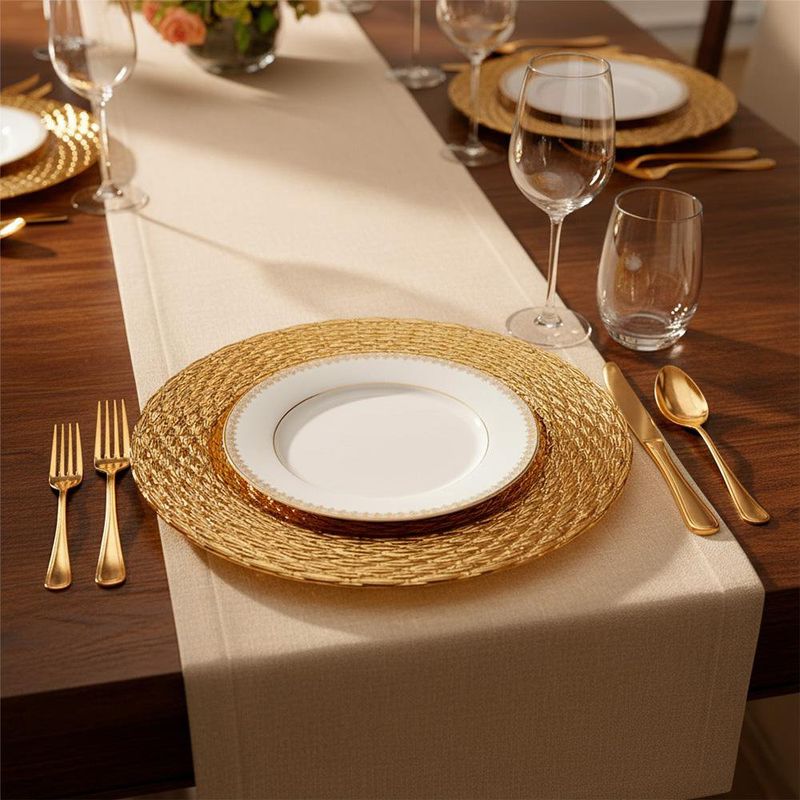 Plato Base de 33 x 33 cm Color Dorado