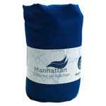 Sabana Cobertor Manhattan Tamaño Matrimonial Color Azul