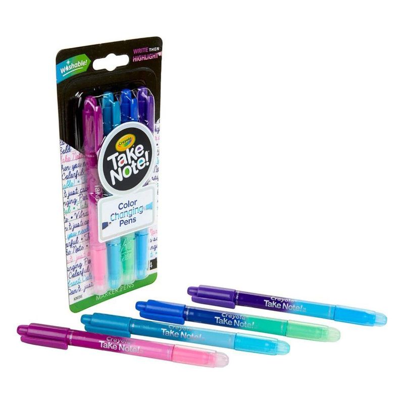Lapiceros de Gel Crayola Take Note Cambia Color 4 Pzas