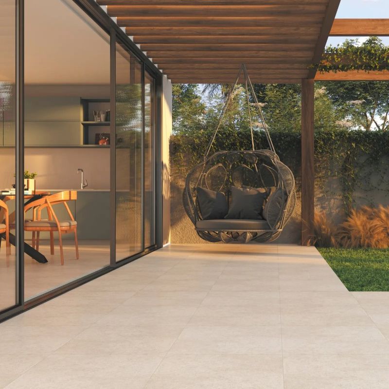 Piso Cerámico Atrio Acabado Rústico de 60 x 60 cm Color Beige
