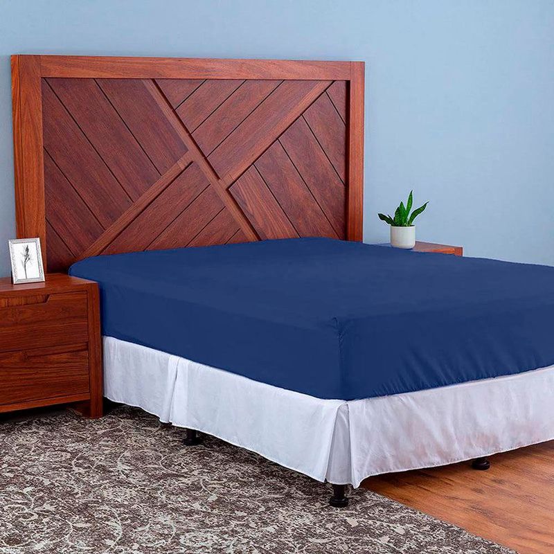 Sabana Cobertor Manhattan Tamaño King Color Azul