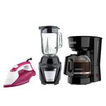 Combo Black+Decker de Licuadora, Cafetera y Plancha