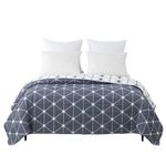 Frazada Estampada Reversible Queen Color Gris