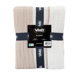 Frazada Estampada Reversible King Color Taupe